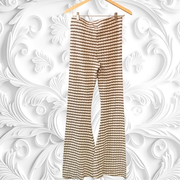 Show Me Your Mumu Brown Striped Bam Bam Bells Size Large NWOT - Picture 3 of 4